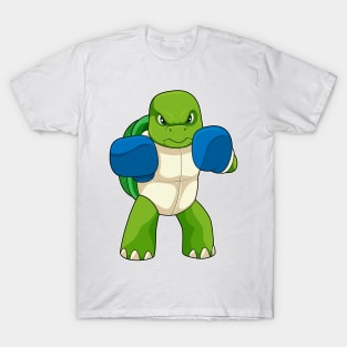 Turtle as Boxer with Boxing gloves T-Shirt